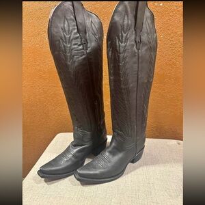 Rock’Em Leather WIDE CALF TALL BOOTS